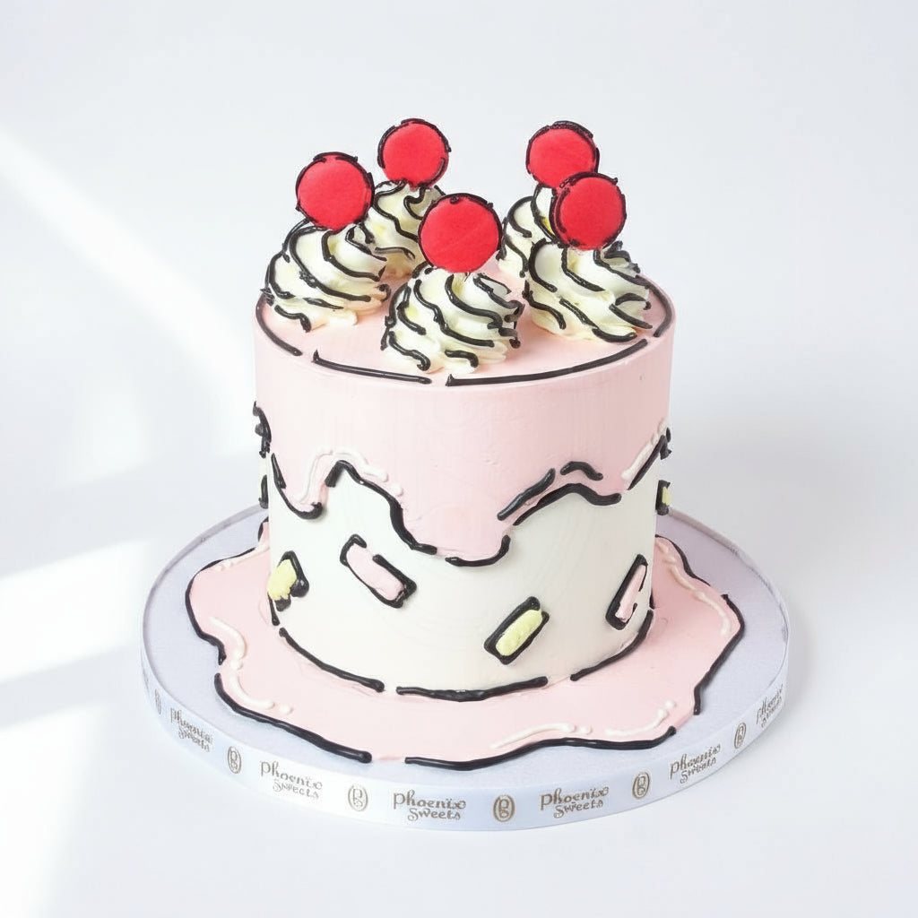 Butter Cream Cake - 2D Comic Cake