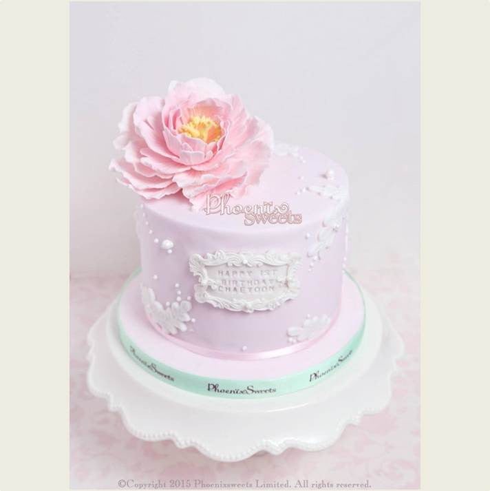 Sugar Peony Cake for Kid's Birthday and Baby Shower 立體 生日蛋糕 3D Cake