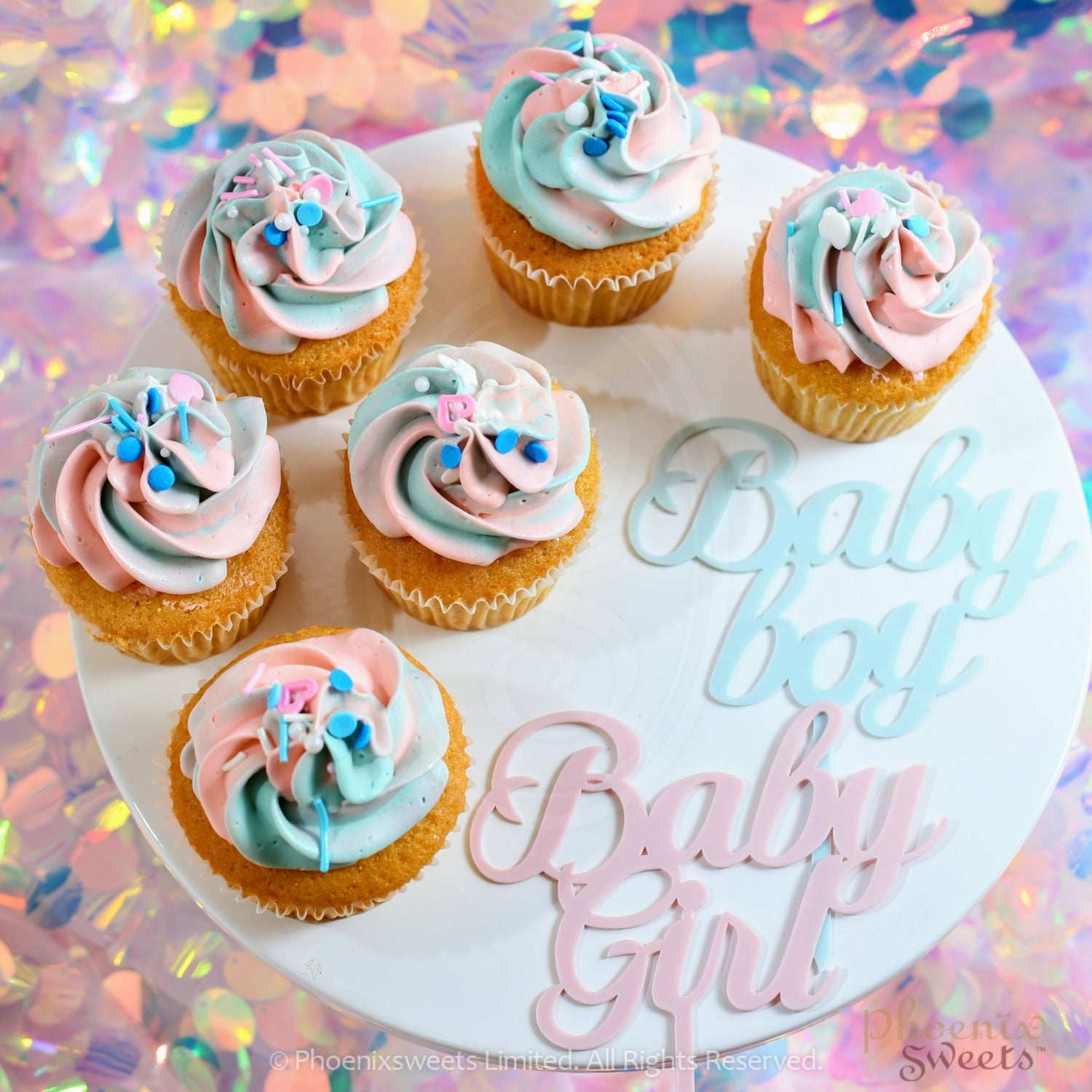Gender Reveal Butter Cream Cupcake Set