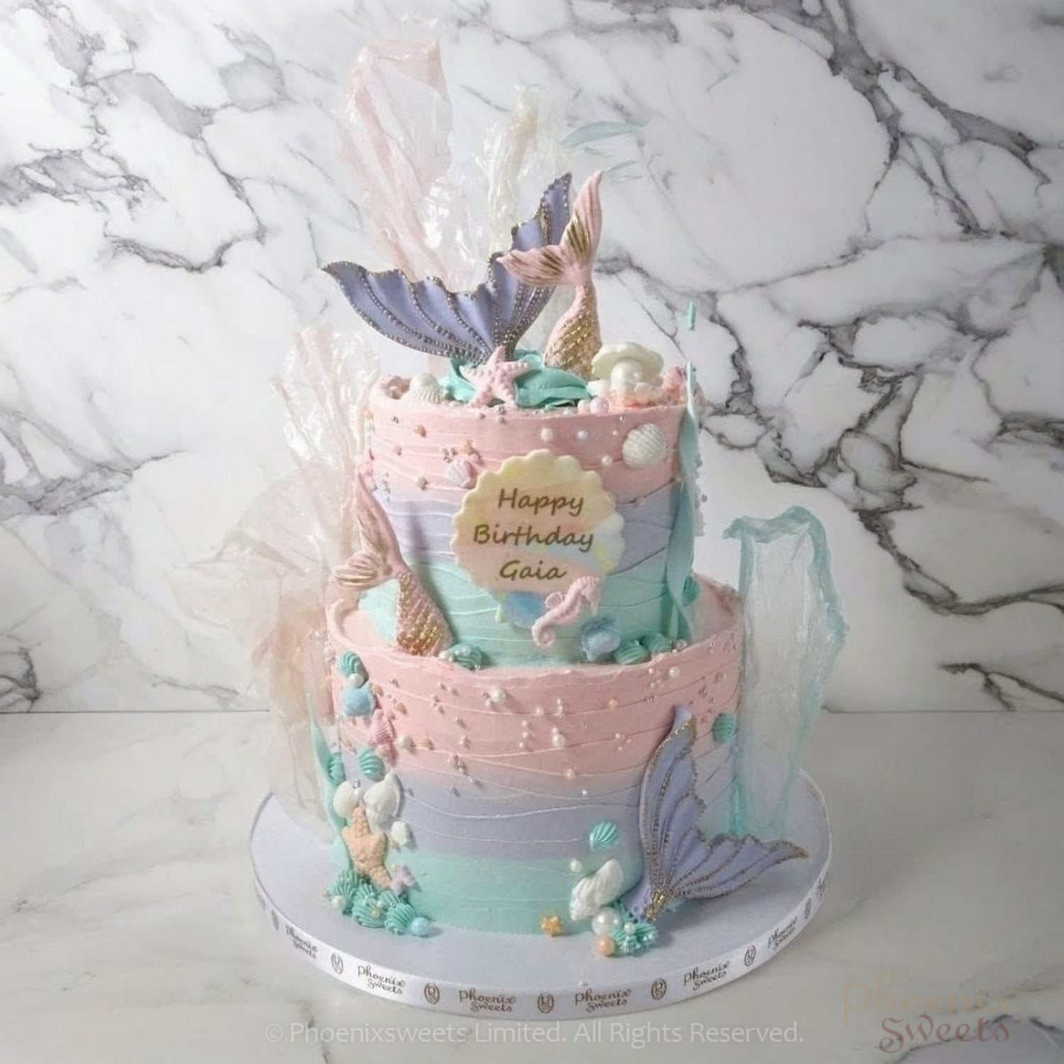Butter Cream Cake - Mermaid Cake (2 tiers)