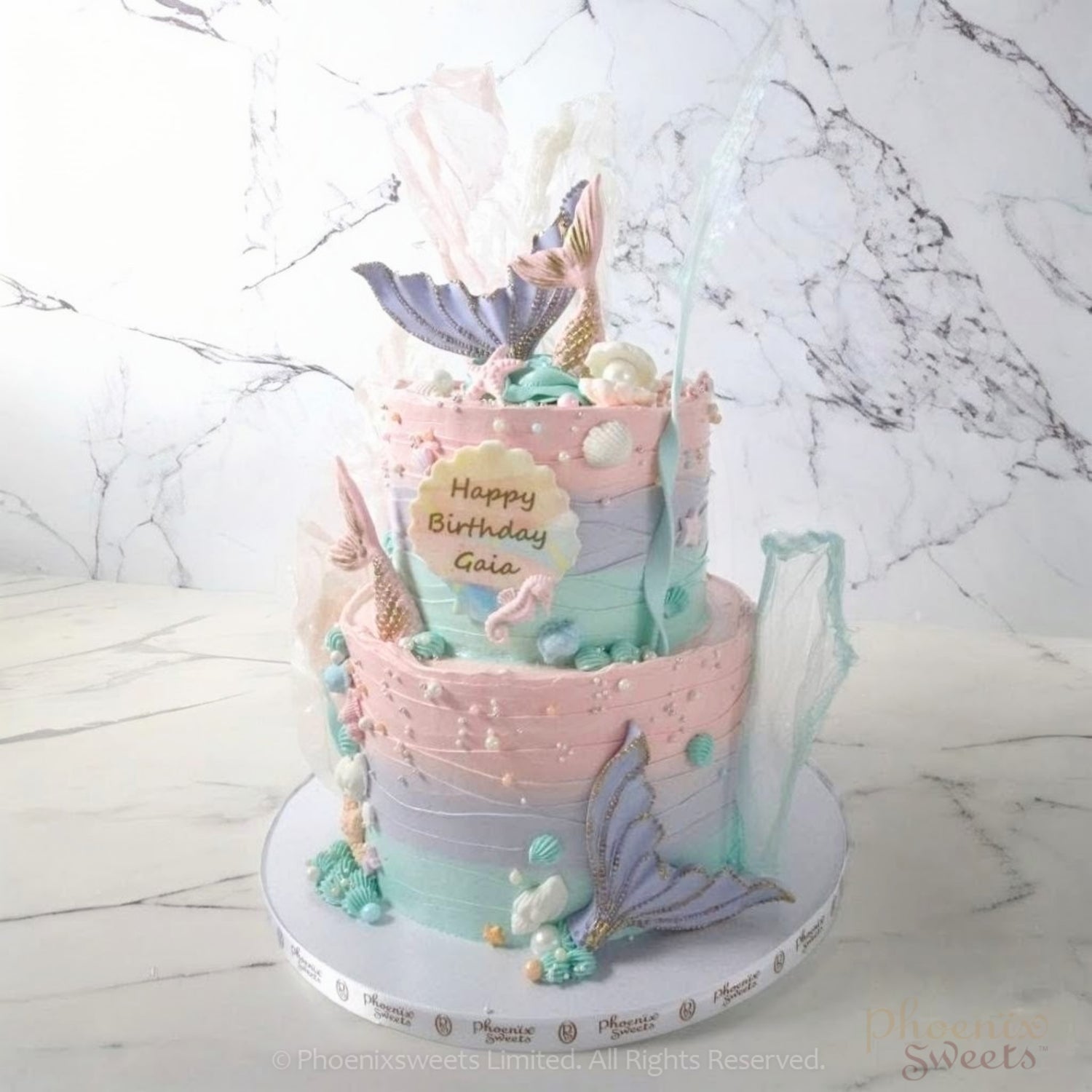 Butter Cream Cake - Mermaid Cake (2 tiers)