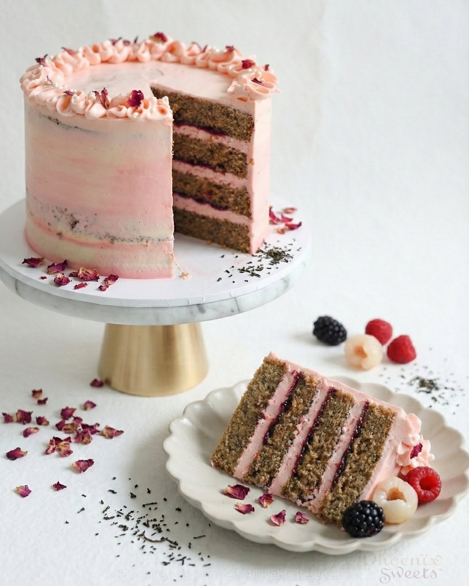 Butter Cream Cake - Earl Grey & Lychee Rose Mixed Berries (伯爵茶配荔枝玫瑰雜莓)