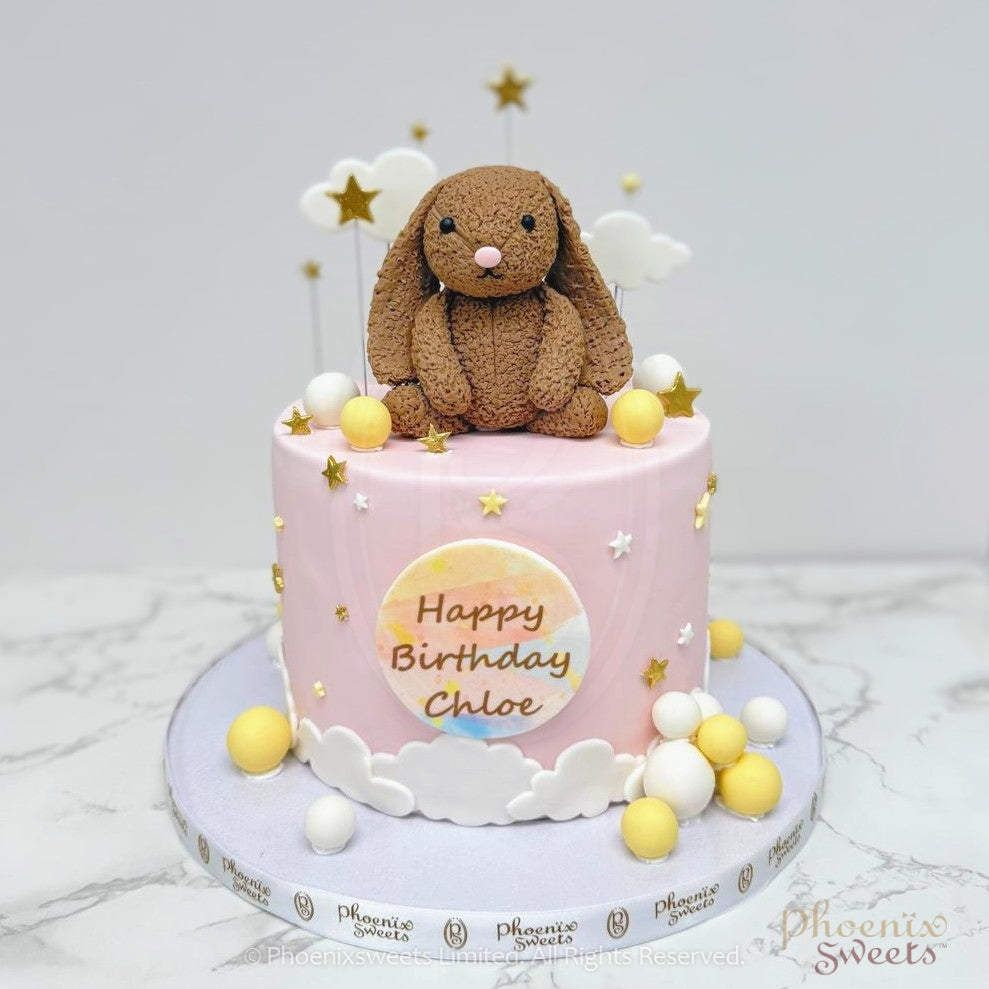 Fondant Cake - Precious Bunny Cake (2 tiers)
