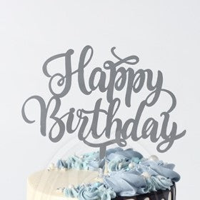 Acrylic "Happy Birthday" Cake Topper